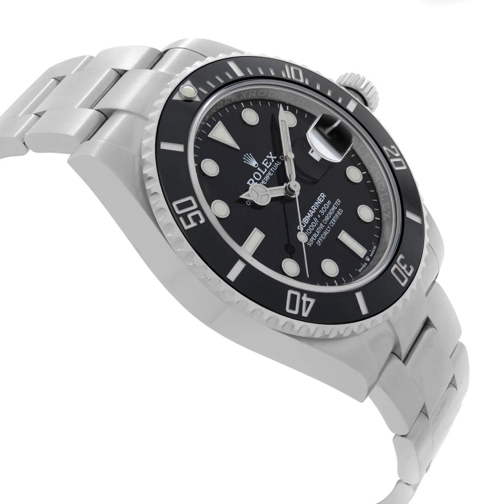 View Of Opposite Crown Facing Side Of Rolex 126610LN Stainless Steel Watch Pre Owned Condition