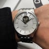 Up Close Front Facing Picture Of Tissot T063.907.11.038.00 Stainless Steel Watch Unworn Condition