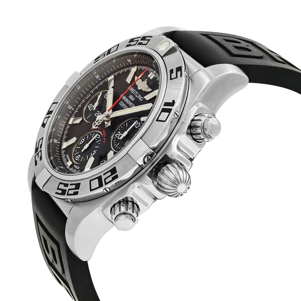 View Of Crown Facing Side Of Breitling AB011610/BB08 Stainless Steel Watch Pre Owned Condition