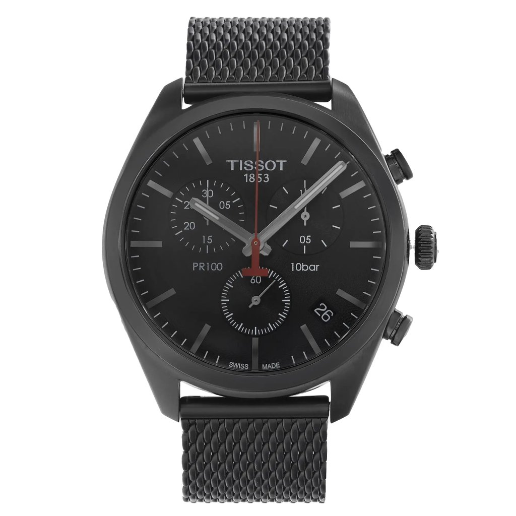 Front Full View Of Tissot T1014173305100 Stainless Steel Watch Pre Owned Condition Good