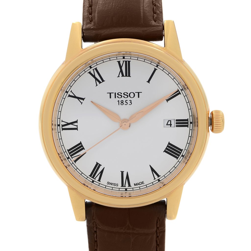 Up Close Front Facing Picture Of Tissot T085.410.36.013.00 Stainless Steel Watch New With Defects Condition