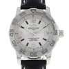 Up Close Front Facing Picture Of Breitling A77387-351 Stainless Steel Watch Display Model Condition
