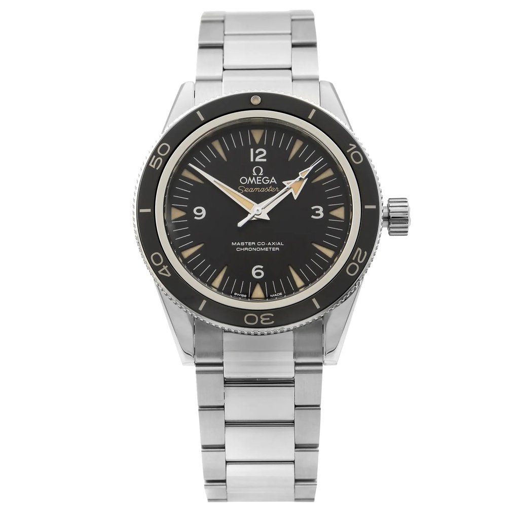 Front Full View Of OMEGA 233.30.41.21.01.001 Stainless Steel Watch Display Model Condition {Product Condition}