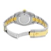 Back View Of Solid Back Case And Open Stainless Steel,Gold Band Of Rolex 126333 Watch Unworn Condition