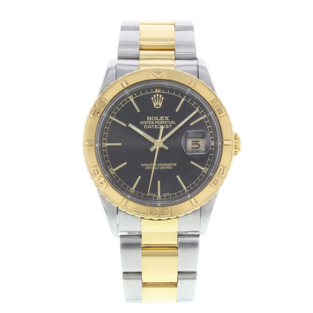 Front Full View Of Rolex 16263 Stainless Steel Watch Pre Owned Condition {Product Condition}