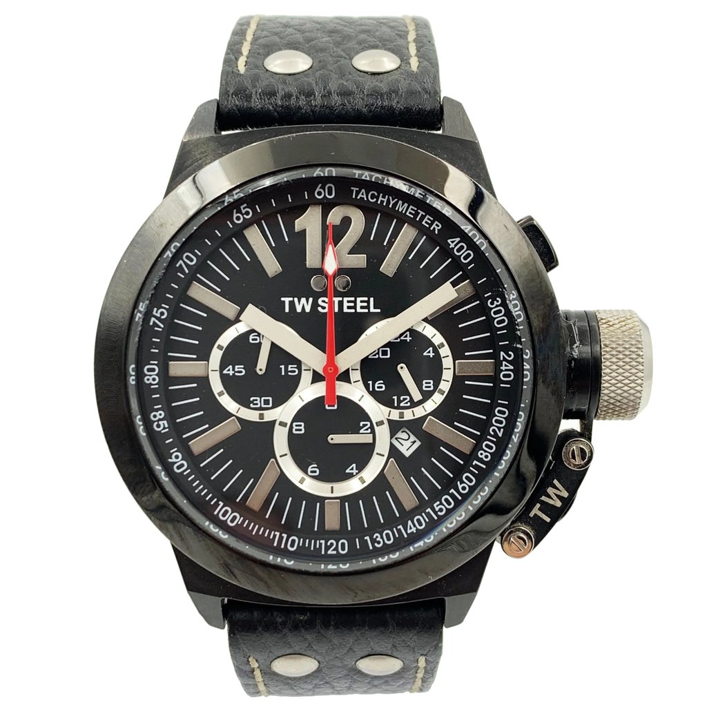 Front Full View Of TW Steel CE1033 Stainless Steel Watch Pre Owned Condition {Product Condition}