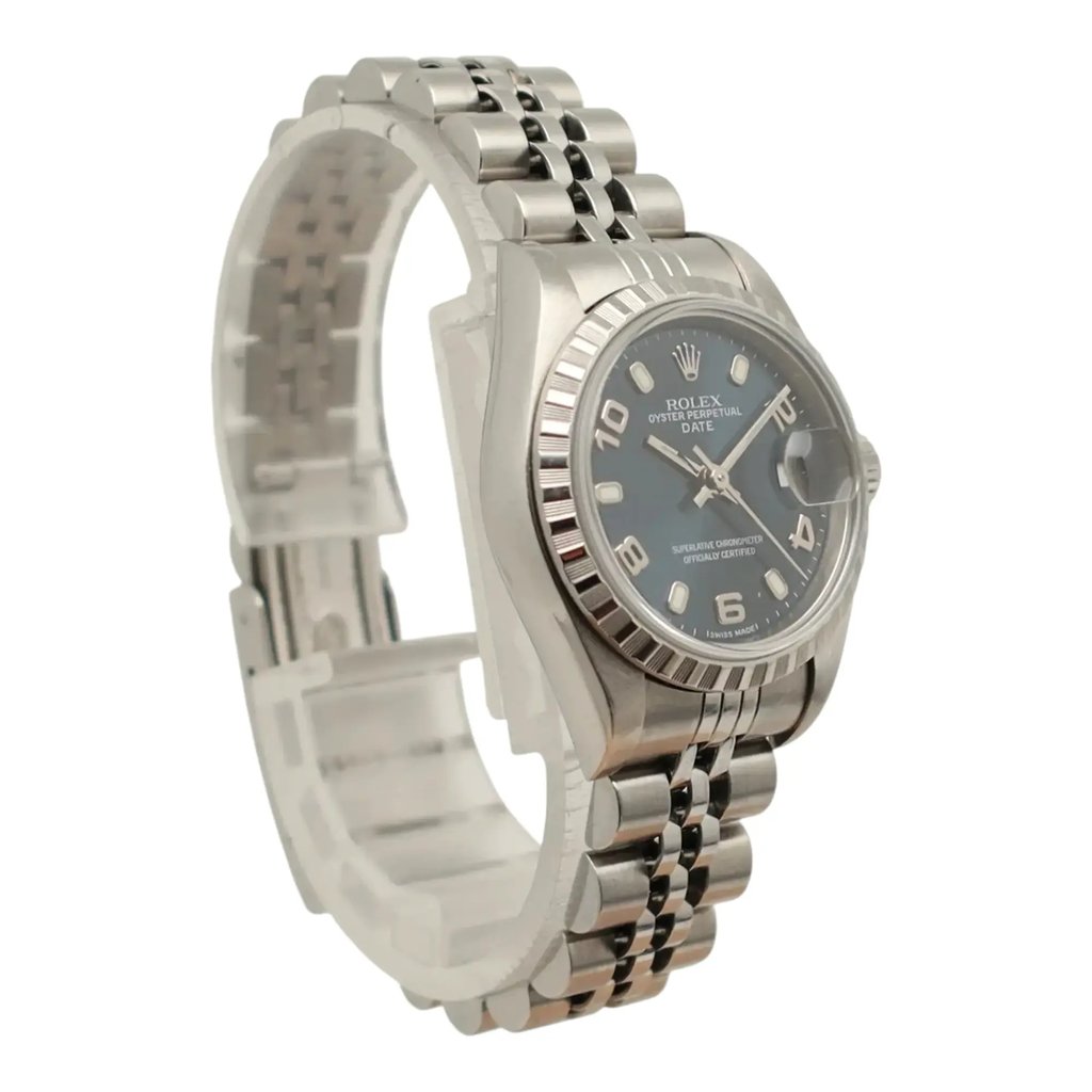 View Of Opposite Crown Facing Side Of Rolex 79240 Stainless Steel Watch Pre Owned Condition