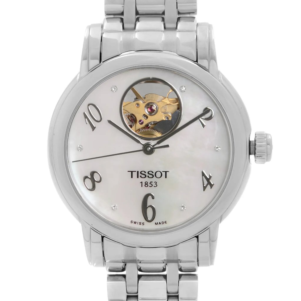Up Close Front Facing Picture Of Tissot T050.207.11.116.00 Stainless Steel Watch Pre Owned Condition