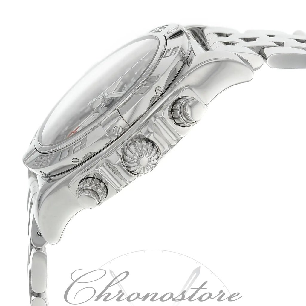 View Of Crown Facing Side Of Breitling AB041012/BA69-383A Stainless Steel Watch Display Model Condition
