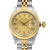 Up Close Front Facing Picture Of Rolex 69173 Stainless Steel Watch Pre Owned Condition