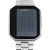 Up Close Front Facing Picture Of Nixon A323-000 Stainless Steel Watch Display Model Condition