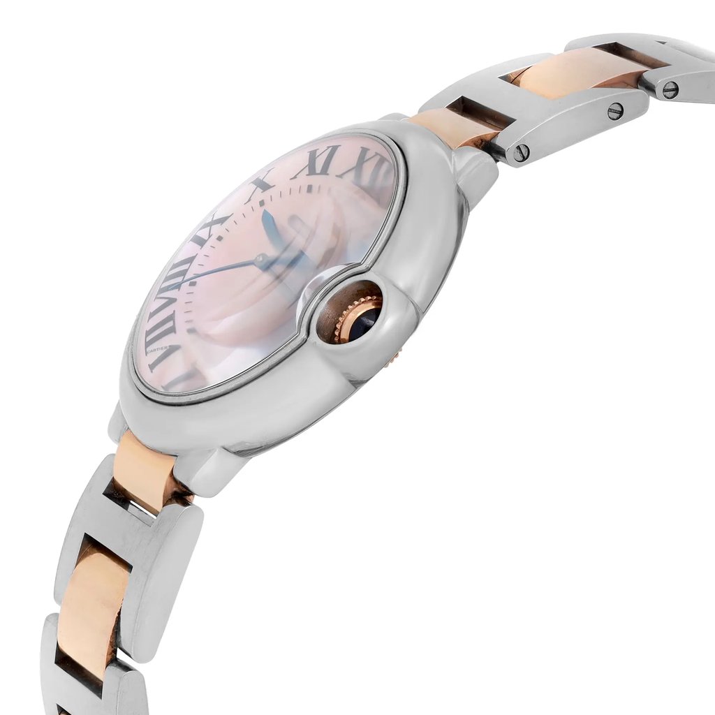 View Of Crown Facing Side Of Cartier W6920033 Stainless Steel Watch Pre Owned Condition