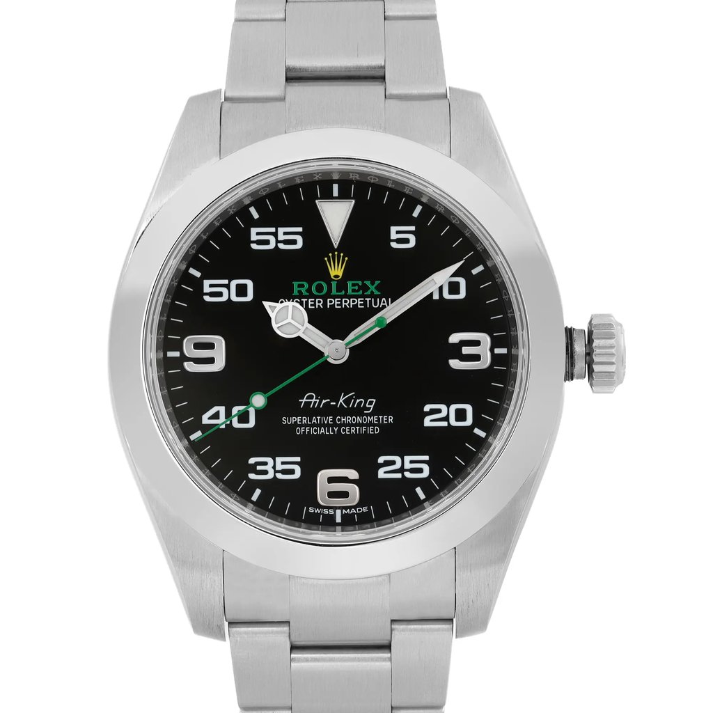 Up Close Front Facing Picture Of Rolex 116900 Stainless Steel Watch Pre Owned Condition