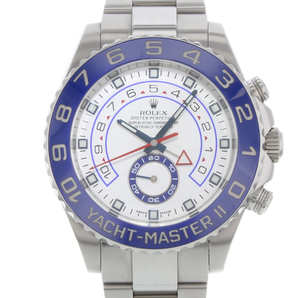 Up Close Front Facing Picture Of Rolex 116680 Stainless Steel Watch Pre Owned Condition