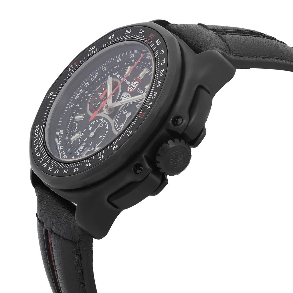 View Of Crown Facing Side Of Luminox XA.9278 Titanium Watch New With Defects Condition