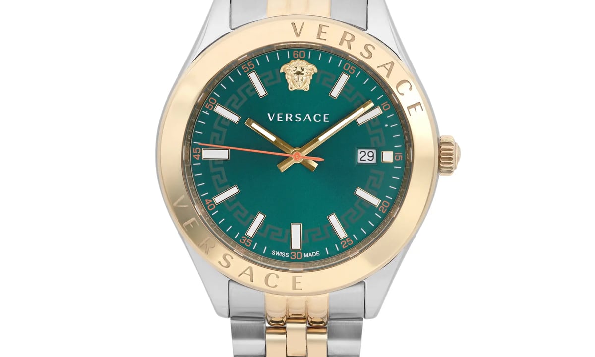 Chronostore - Versace Hellenium Two-Tone Steel Green Dial Mens