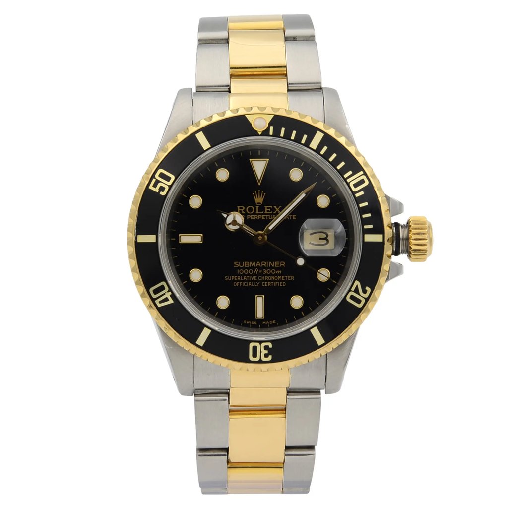 Front Full View Of Rolex 16803 Stainless Steel Watch Pre Owned Condition {Product Condition}
