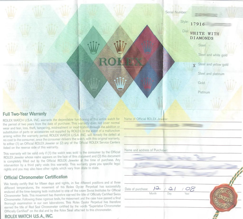  Full View Box And Documents For Rolex 179163 Without watch In The Image 