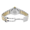 Back View Of {Caseback} Back Case And Open Stainless and Solid Gold Band Of Breitling B71340 Watch Pre Owned Condition