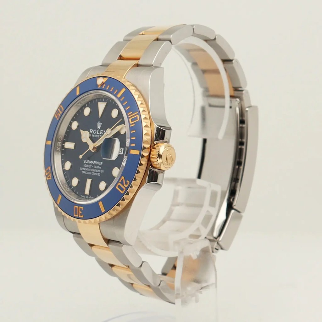 View Of Crown Facing Side Of Rolex 126613LB Stainless Steel Watch Pre Owned Condition