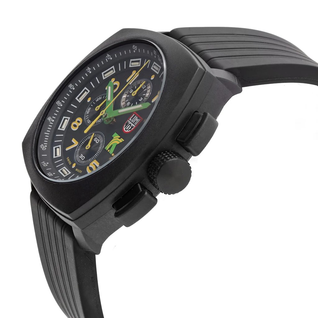 View Of Crown Facing Side Of Luminox XL.1101 Stainless Steel Watch Display Model Condition