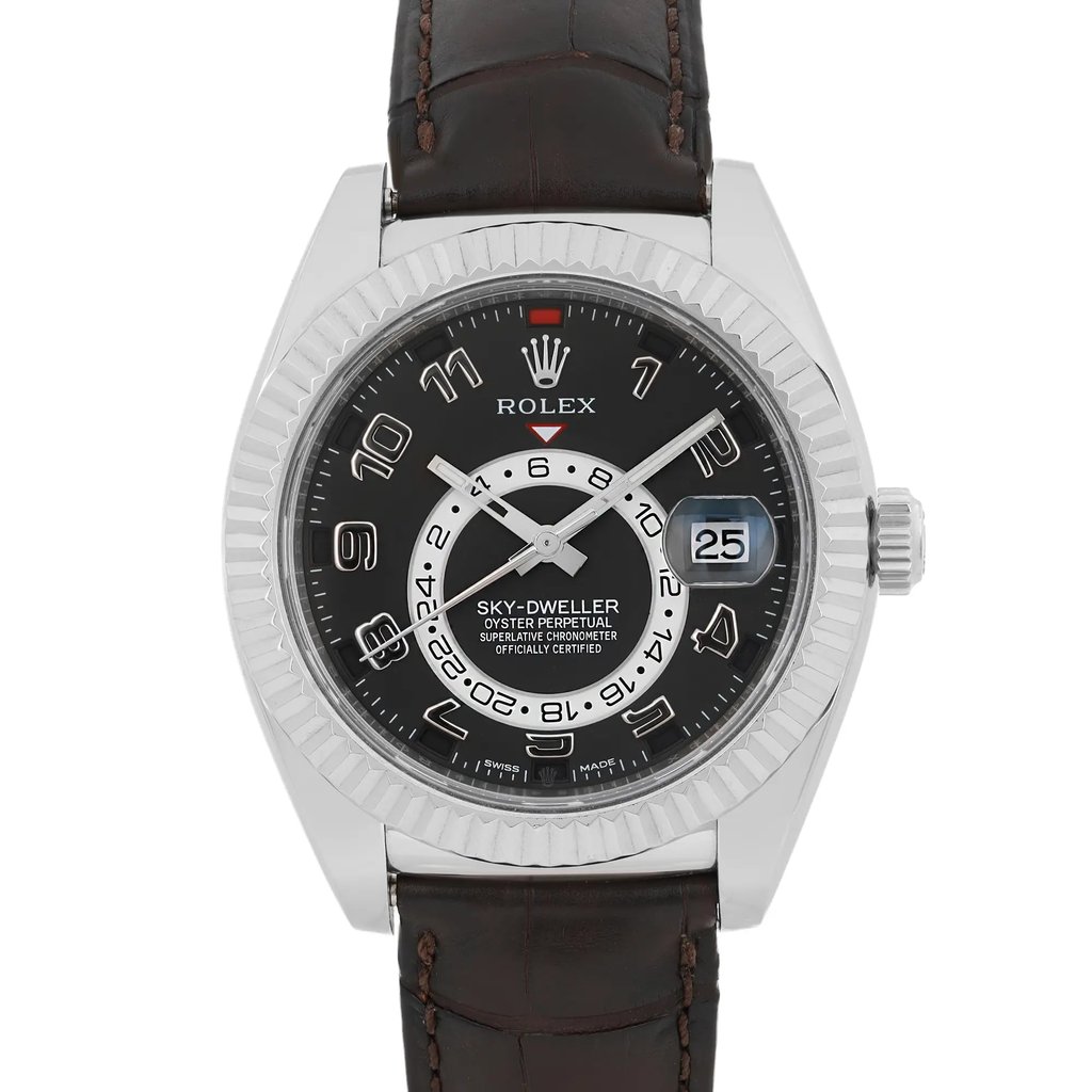 Up Close Front Facing Picture Of Rolex 326139 Stainless Steel Watch Pre Owned Condition