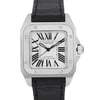 Up Close Front Facing Picture Of Cartier 2878 Stainless Steel Watch Pre Owned Condition