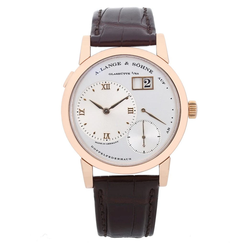 Front Full View Of A. Lange & Söhne 101.032 Rose Gold Watch Pre Owned Condition Excellent