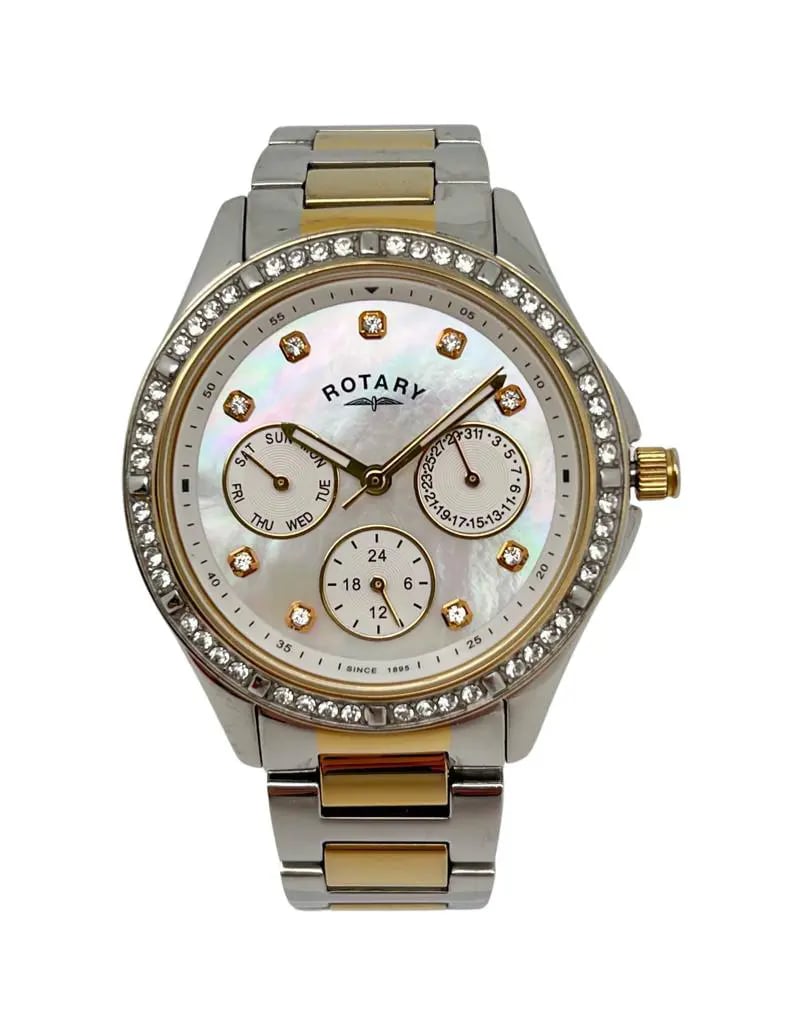 Front Full View Of Rotary LB00066/41 Stainless Steel Watch Pre Owned Condition Poor