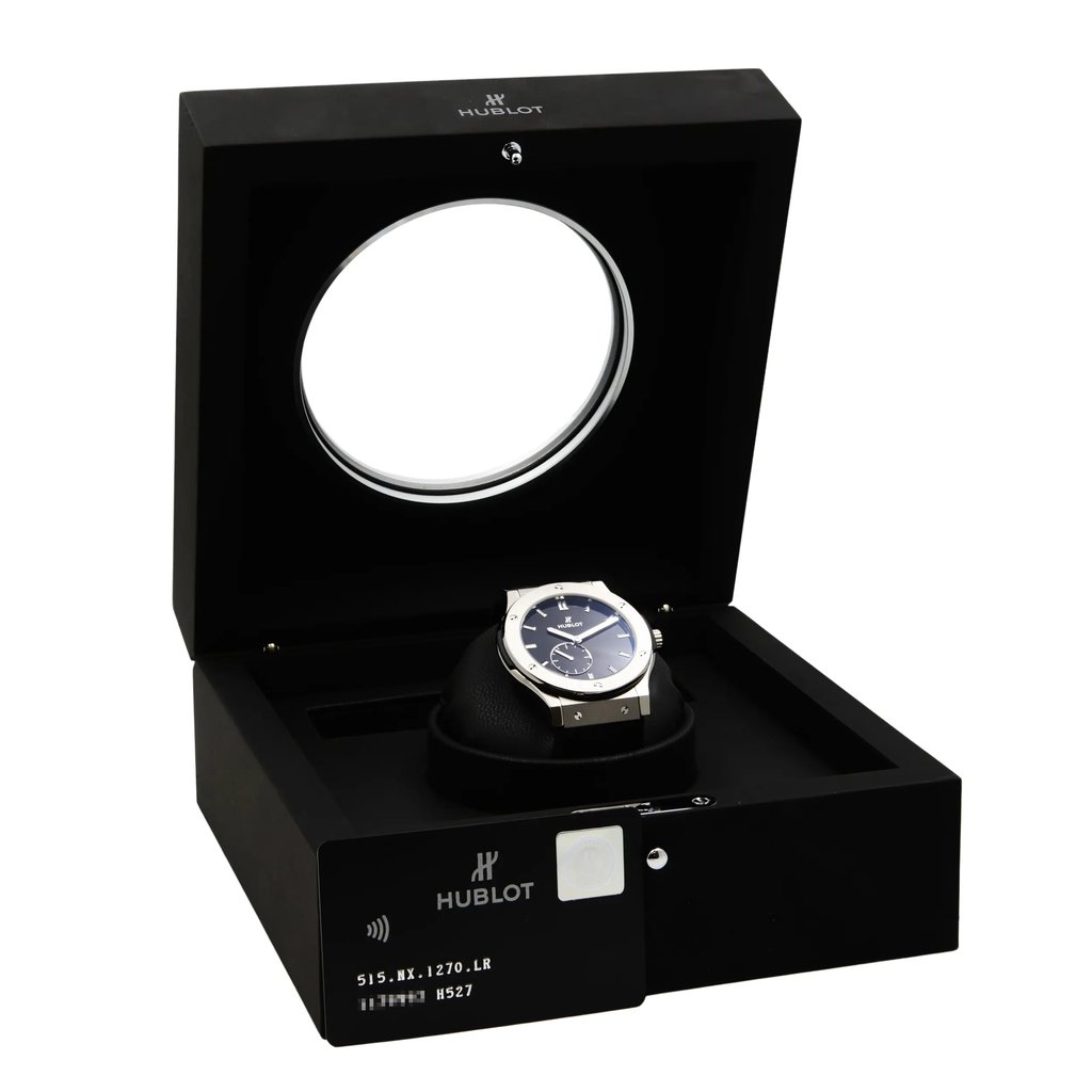  Full View Box, Documents and Hublot 515.NX.1270.LR With Watch In The Image 