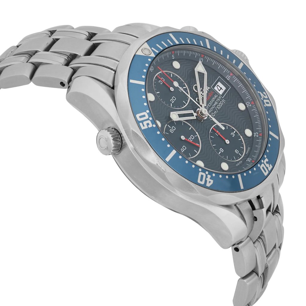 View Of Opposite Crown Facing Side Of OMEGA 2225.80.00 Stainless Steel Watch Pre Owned Condition