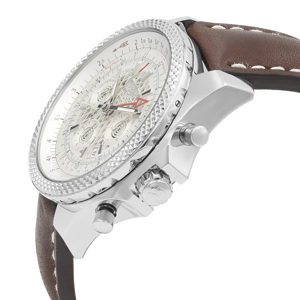View Of Crown Facing Side Of Breitling AB043112/G774-443X Stainless Steel Watch Display Model Condition