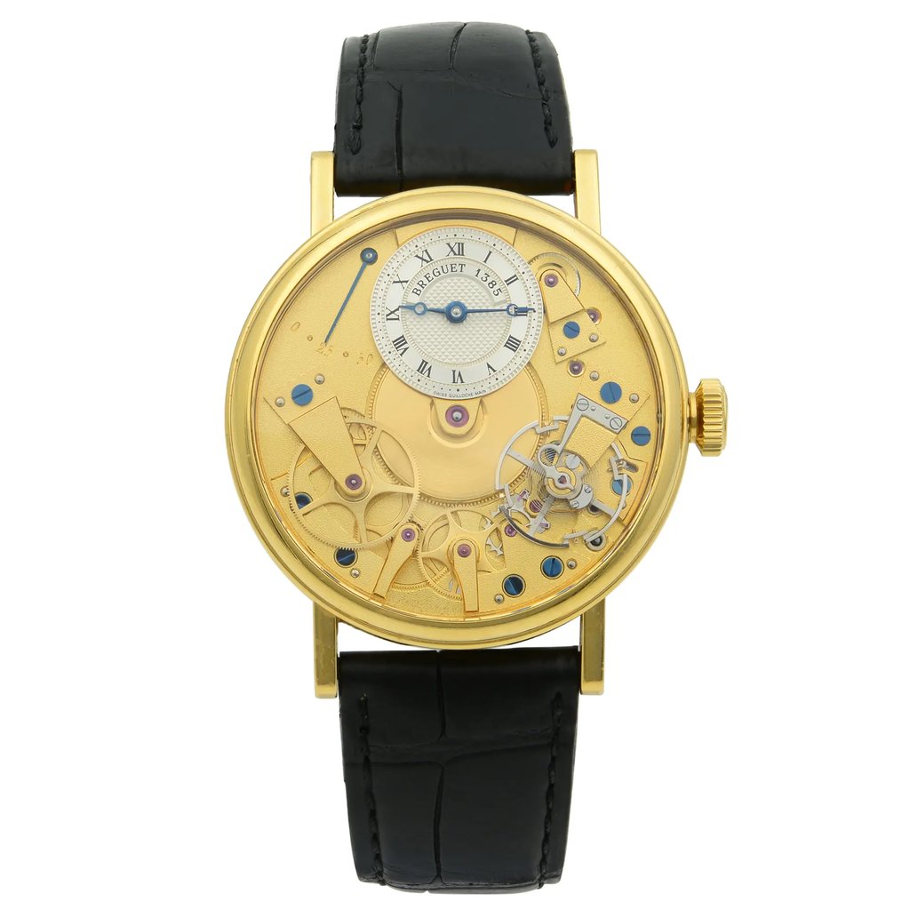 Front Full View Of Breguet 7027 Gold 18kt Watch Pre Owned Condition {Product Condition}