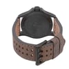 An image of a Wristwatch by Luminox. This Pre Owned item is designed for Men, featuring a Casual style. It has a Quartz movement and an Analog display with a Blue dial color. The indices include 12-Hour Dial,Arabic Numerals,Easy to Read/Large Numerals. The band is made of Leather and the case is made of Stainless Steel. The watch has a Round shape with a case size of 45 mm and a case thickness of 12 mm.