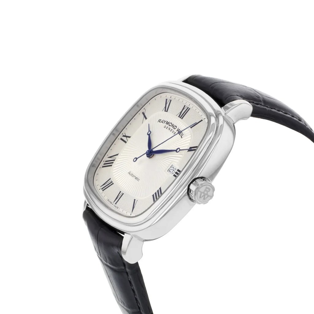 View Of Crown Facing Side Of RAYMOND WEIL 2867-STC-00659 Stainless Steel Watch Display Model Condition
