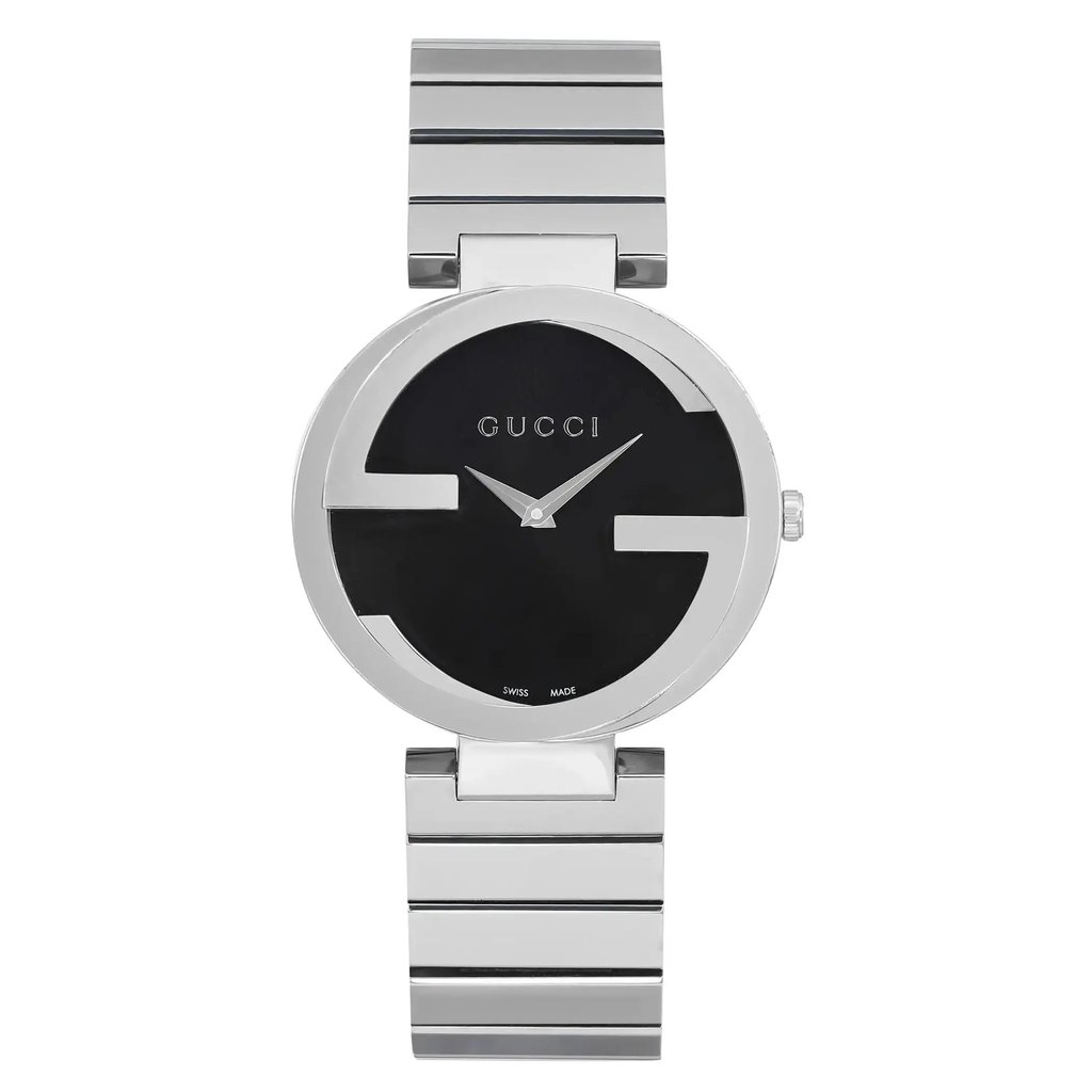 Front Full View Of Gucci YA133307 Stainless Steel Watch Pre Owned Condition Good