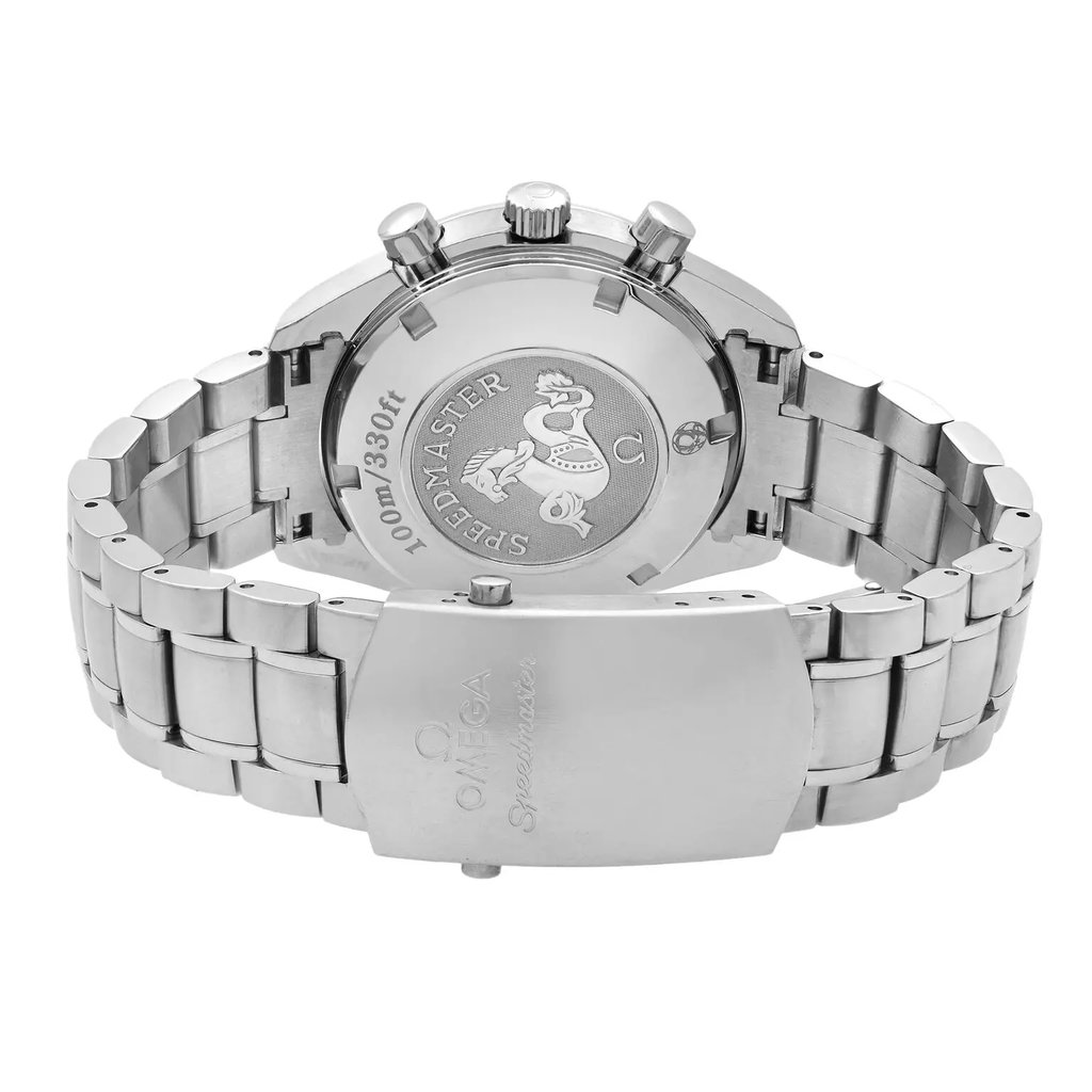 Back View Of {Caseback} Back Case And Closed Stainless Steel Band Of OMEGA 323.30.40.40.06.001 Watch Pre Owned Condition