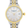 Up Close Front Facing Picture Of RAYMOND WEIL 5634-STP-97021 Stainless Steel Watch Unworn Condition
