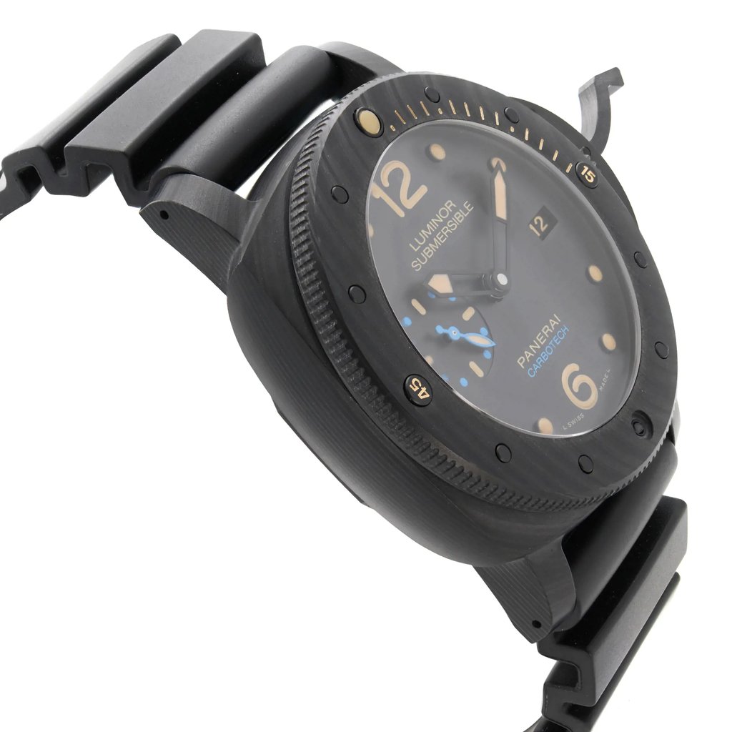 View Of Opposite Crown Facing Side Of Panerai PAM00616 Ceramic Watch Pre Owned Condition