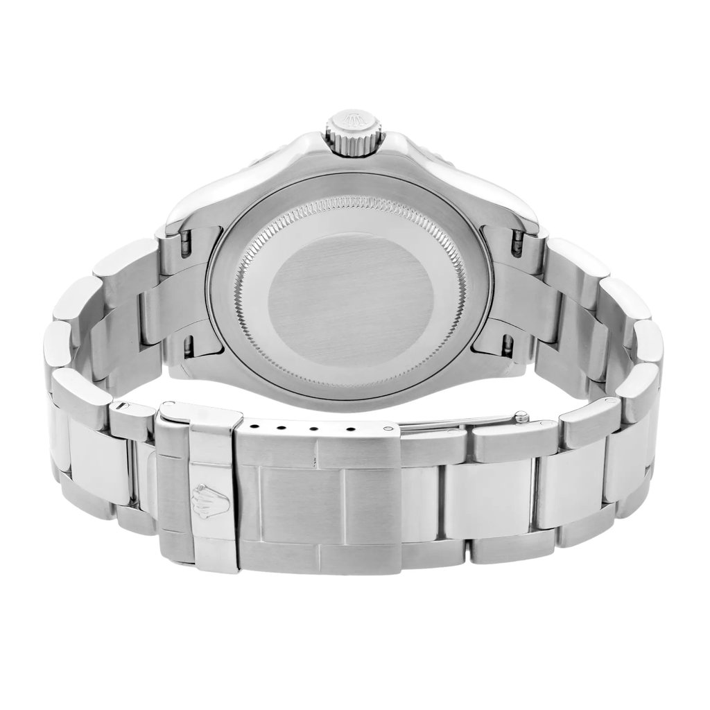 Back View Of {Caseback} Back Case And Closed Stainless Steel Band Of Rolex 16622 Watch Pre Owned Condition