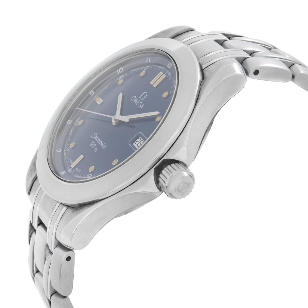 View Of Crown Facing Side Of Omega  2511.80.00 Stainless Steel Watch Pre Owned Condition