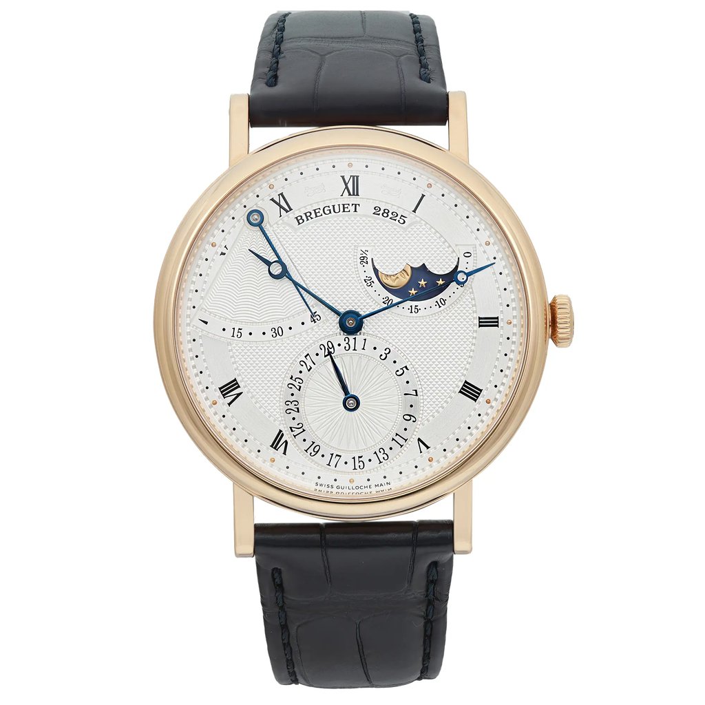 Front Full View Of Breguet 7137BA/11/9V6 Gold 18kt Watch Pre Owned Condition Excellent