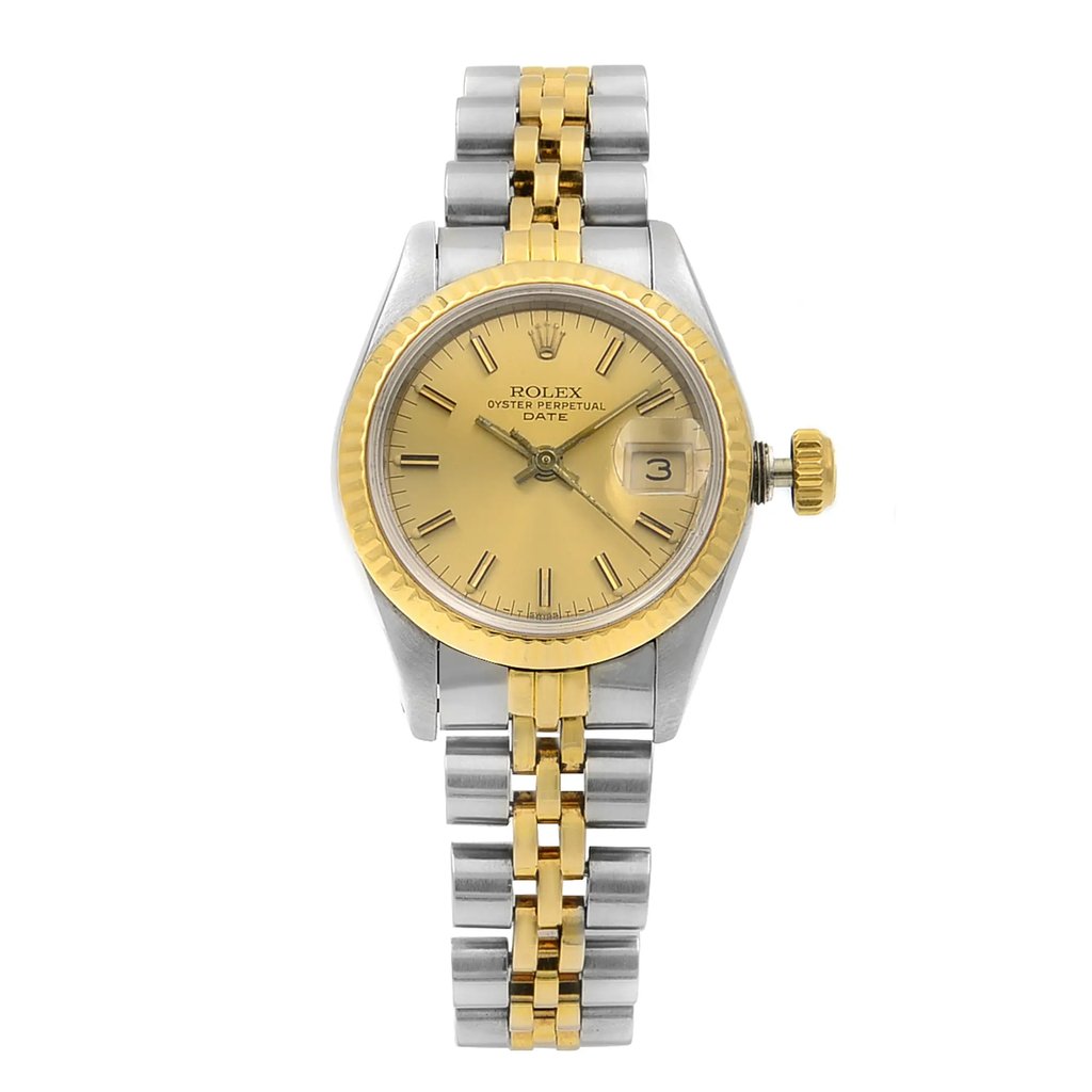 Front Full View Of Rolex 69173 Stainless Steel Watch Pre Owned Condition {Product Condition}