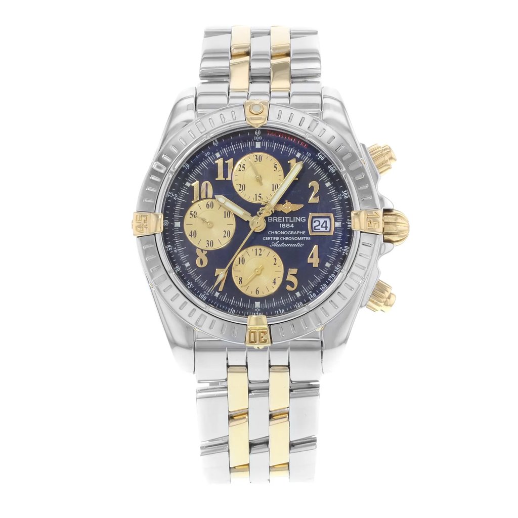 Front Full View Of Breitling B13356 Stainless Steel Watch Pre Owned Condition {Product Condition}