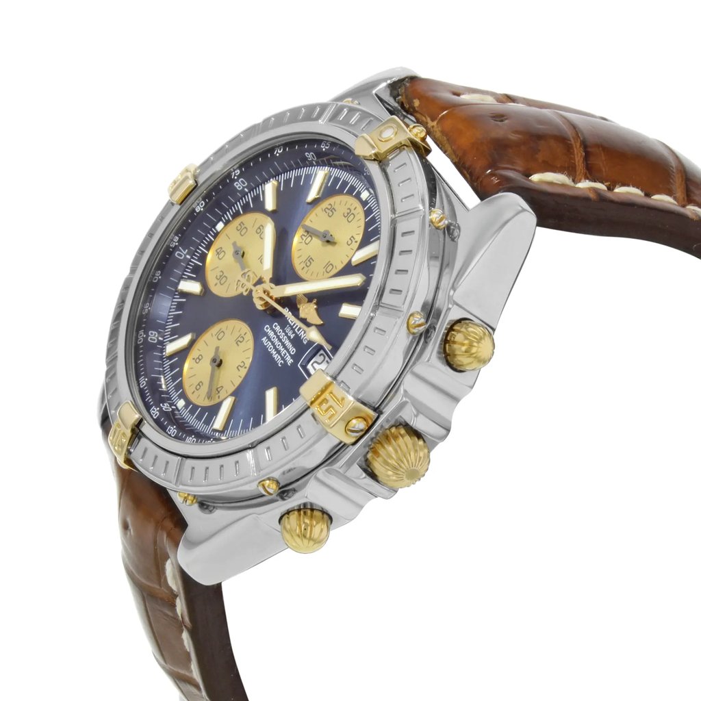 View Of Crown Facing Side Of Breitling B13355 Stainless Steel Watch Pre Owned Condition