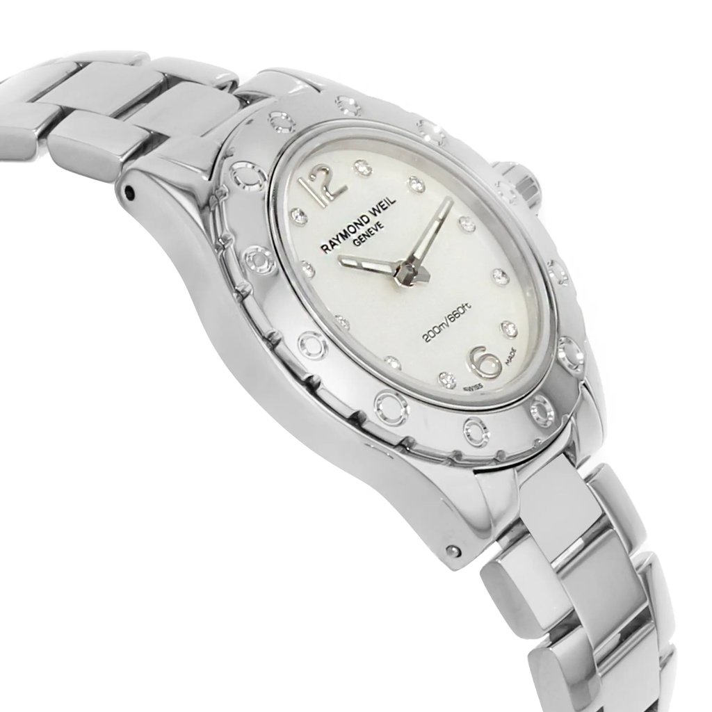 View Of Opposite Crown Facing Side Of RAYMOND WEIL 3170-ST-05985 Stainless Steel Watch Pre Owned Condition