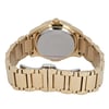 An image of a pre-owned women's wristwatch by COVER, featuring a view from behind at a close distance. The watch is positioned horizontally, showcasing the back of the gold-toned case and bracelet. The angle highlights the clasp and the luminous hands feature, with the watch lying flat.