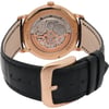 Back View Of Exhibition Back Case And Closed Leather Band Of Audemars Piguet 15180OR.A088CR.01 Watch Pre Owned Condition