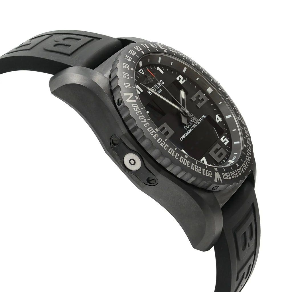View Of Opposite Crown Facing Side Of Breitling VB501022/BD41-155S Titanium Watch Unworn Condition