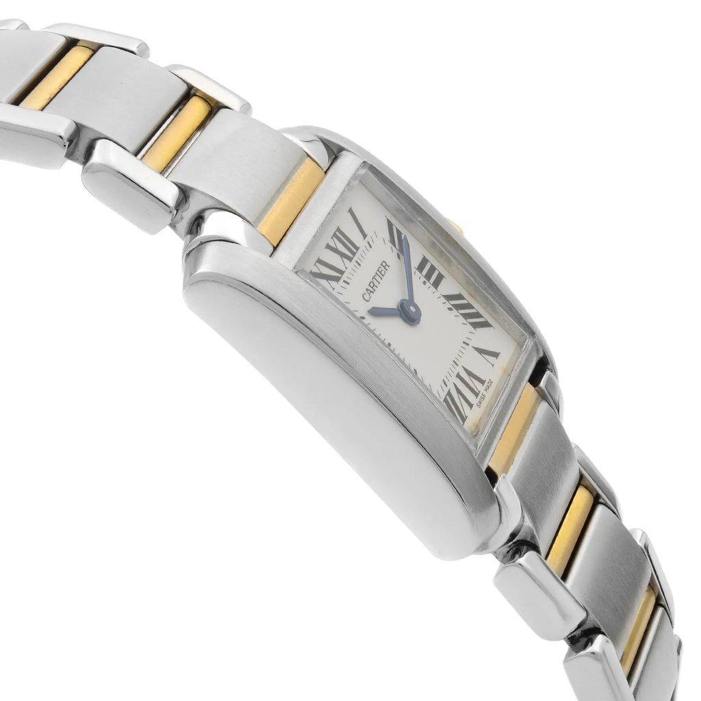 View Of Opposite Crown Facing Side Of Cartier W51007Q4 Stainless Steel Watch Pre Owned Condition